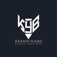 kyb astratto lettera logo. kyb creativo monogramma iniziali lettera logo concetto. kyb unico moderno piatto astratto vettore lettera logo design.