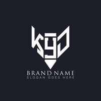 kyd astratto lettera logo. kyd creativo monogramma iniziali lettera logo concetto. kyd unico moderno piatto astratto vettore lettera logo design.
