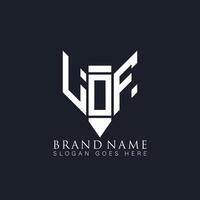 lof astratto lettera logo. lof creativo monogramma iniziali lettera logo concetto. lof unico moderno piatto astratto vettore lettera logo design.