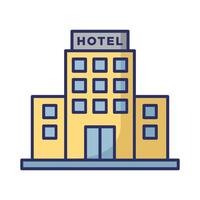 Hotel edificio icona vettore design modello nel bianca sfondo