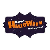 felice halloween frase vettore