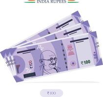 nuovo indiano rupie moneta Nota vettore illustrazione di