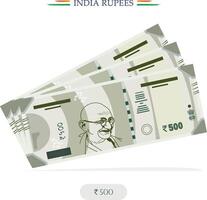 nuovo indiano rupie moneta Nota vettore illustrazione di