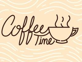 banner del tempo del caffè vettore