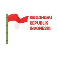 illustrazione di dirgahayu republik Indonesia vettore