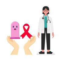 illustrazione della giornata mondiale dell'aids vettore