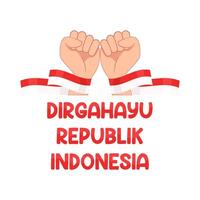 illustrazione di dirgahayu republik Indonesia vettore