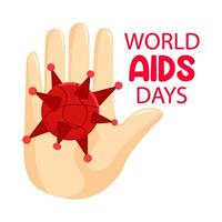illustrazione della giornata mondiale dell'aids vettore