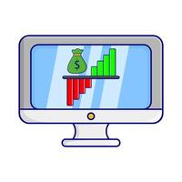 illustrazione di in linea investimento vettore