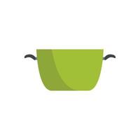 verde pentola posate utensile da cucina icona design vettore