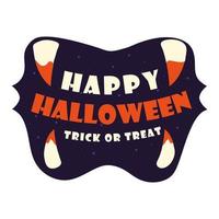 carta di iscrizione di halloween vettore