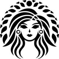 boho - minimalista e piatto logo - vettore illustrazione