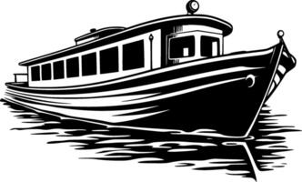 barca, minimalista e semplice silhouette - vettore illustrazione