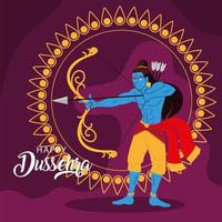 felice dussehra indiano vettore