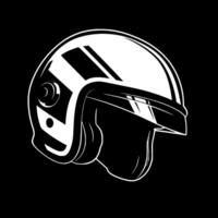 casco, nero e bianca vettore illustrazione