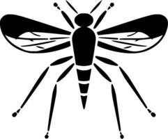 zanzara, minimalista e semplice silhouette - vettore illustrazione