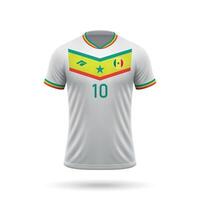 3d realistico calcio maglia Senegal nazionale squadra 2024 vettore