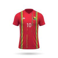 3d realistico calcio maglia guinea-bissau nazionale squadra 2024 vettore