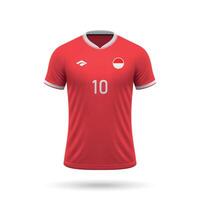 3d realistico calcio maglia Indonesia nazionale squadra 2024 vettore