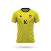 3d realistico calcio maglia Malaysia nazionale squadra 2024 vettore