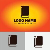 libro logo icona vettore per libreria libro azienda editore enciclopedia biblioteca formazione scolastica logo modello