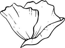 semplice nero e bianca anemone fiore linea vettore illustrazione. Fiore di campo papavero per saluto carte, nozze invito e madri giorno disegni