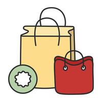 un icona design di shopping borse vettore