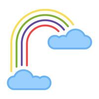 un' colorato gruppo musicale denotando concetto di nube arcobaleno vettore