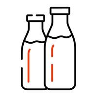 un modificabile design icona di latte bottiglie vettore