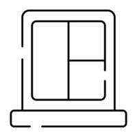 un' lineare design icona di bicchiere finestra vettore
