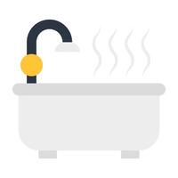 un icona design di caldo vasca vettore