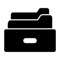 un' creativo design icona di documento cassetto vettore