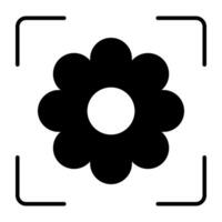 un icona design di fiore messa a fuoco vettore