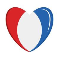 icona del cuore francese vettore