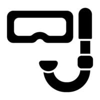 un' unico design icona di lo snorkeling maschera vettore