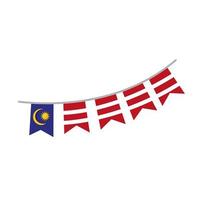 stendardo della bandiera malese vettore