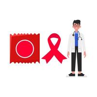 illustrazione della giornata mondiale dell'aids vettore