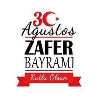 zafer bayrami 30 agustos banner vettore