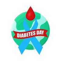 illustrazione di mondo diabete giorno vettore