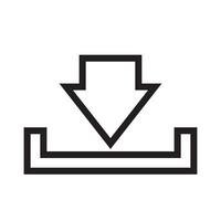 vettore Scarica icona con nero linea stile. grande per Tech simboli e design complementi