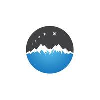 montagna logo icona vettore