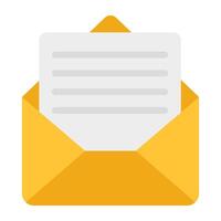 carta dentro Busta, icona di e-mail vettore