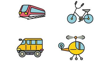 mezzi di trasporto e tipi di veicoli vettore arte illustrazione