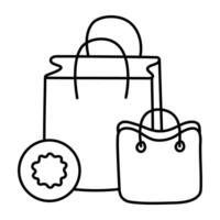 un icona design di shopping borse vettore