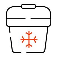 modificabile design icona di neve cestino vettore