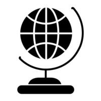 un'icona del design creativo del globo da tavolo vettore