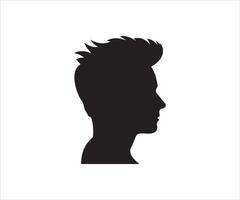 uomo viso silhouette isolato su bianca sfondo. vettore illustrazione per il tuo design