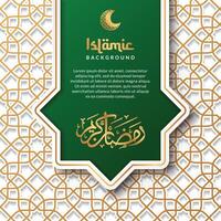 islamico sfondo con Patten Ramadan kareem, verde colore sociale media modello vettore design