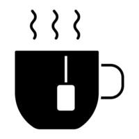 moderno design icona di caldo tè vettore