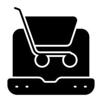 icona di Internet shopping nel modificabile vettore design